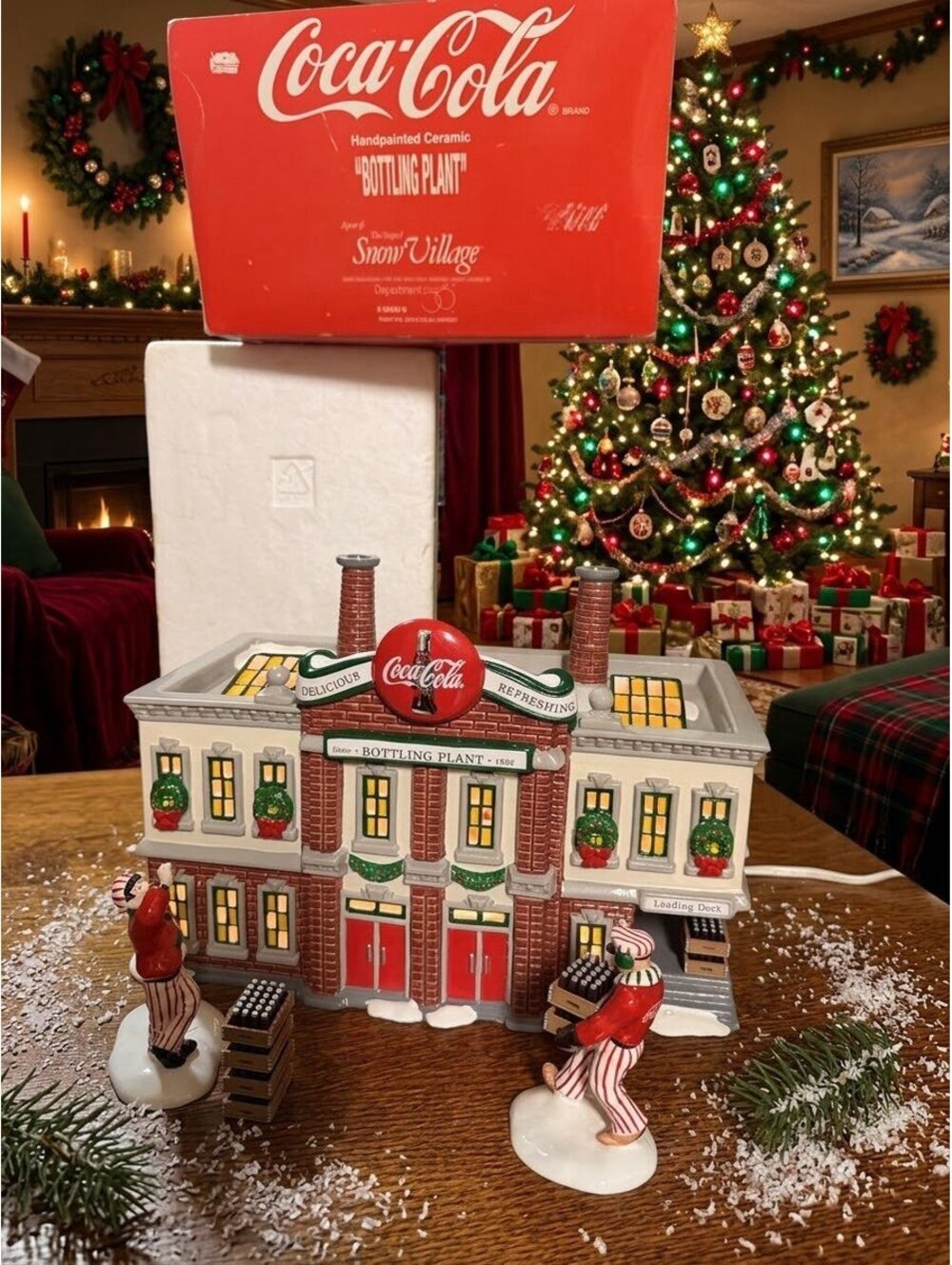 Department 56 Snow Village Coca Cola Bottling Plant 1994 with box, working cond